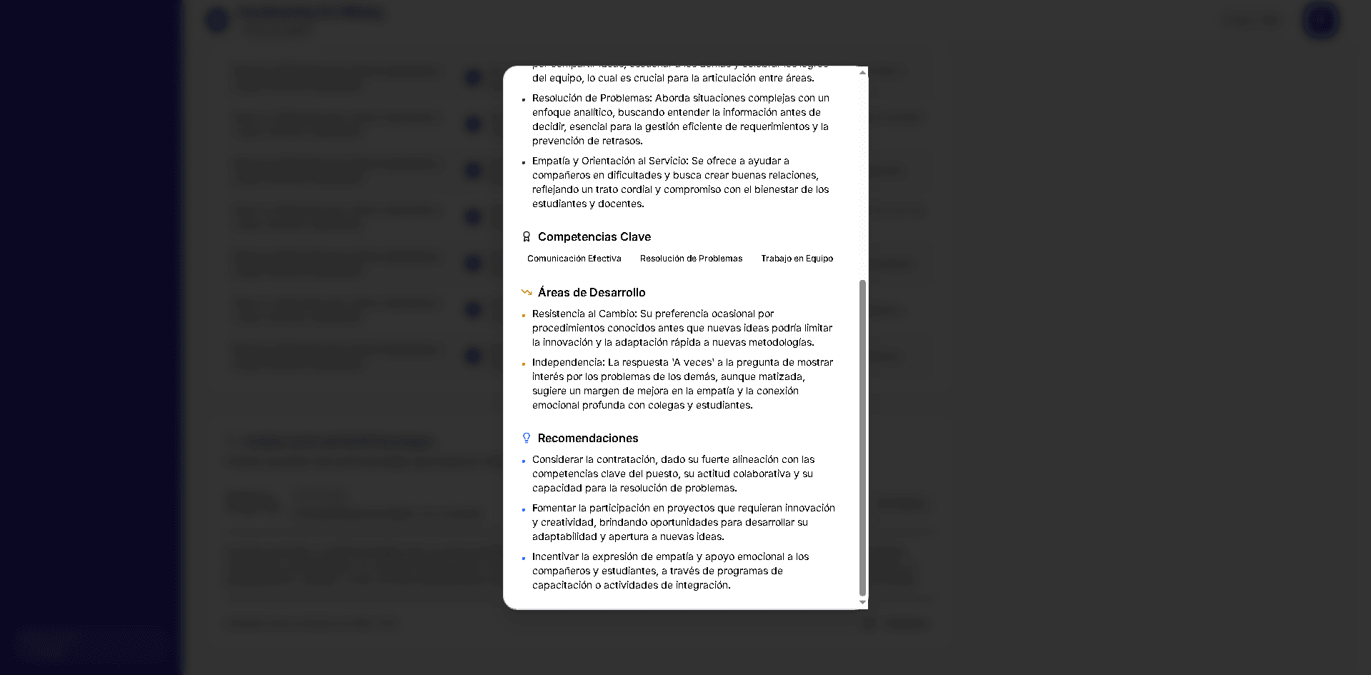 Sistema de evaluaciones psicológicas con inteligencia artificial para candidatos mineros - DISC, 16PF y pruebas personalizadas